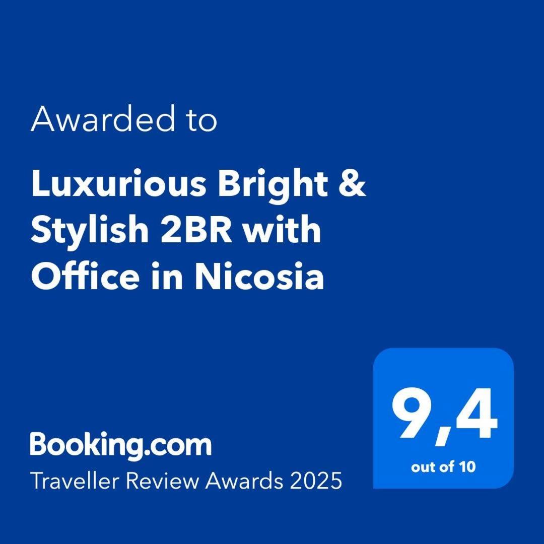 Luxurious Bright & Stylish 2Br With Office In Nicosia Lägenhet Exteriör bild